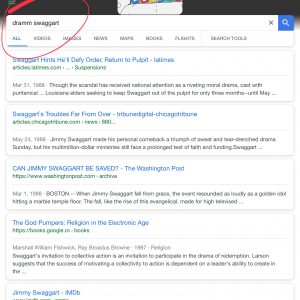 Rezultat google Dramm Swaggart